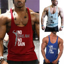 New Hot Sell Men Gym Muscle Bodybuilding Sleeveless Shirt Sleeveless SportTank Top Singlet Fitness Sport Print Vest Black 2024 - buy cheap