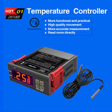 Dst1000-termorregulador digital de temperatura, led, ac 110v 220v, dc 12v 24v, controle térmico de refrigeração por aquecimento 2024 - compre barato