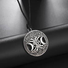 Teamer Antique Gold Silver Color Tree of Life Viking Pendant Necklace Celttic Knot Pentagram Pentacle Star Moon Wicca Jewelry 2024 - buy cheap