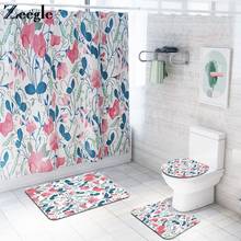 Zeegle-conjunto de cortinas para banheiro, lavável, assento sanitário, pedestal, tapete engraçado, banheiro, chuveiro, ant-escorregadio 2024 - compre barato