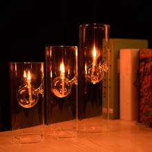 Стеклянный подсвечник, подставка для свечей, прозрачный подсвечник для стола, домашнего декора, вечеринки, свадьбы, Рождества 2024 - купить недорого