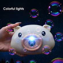 Cute Pig Camera Shape Soap Bubble Blower Light Music Automatic Bubble Blower Machine Outdoor Toy for Kids 2024 - buy cheap