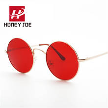 Vintage Retro Round Sunglasses Men Women Metal Frame Black Red Unisex Sun Glasses Shades Oversized Eyewear Eyeglasses UV400 2024 - buy cheap