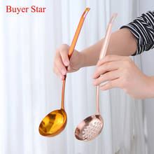 1PC Soup Ladle Skimmer Colander Filter 410 Stainless Steel Large Soup Spoon Cooking Tools Wall Hanging 8 Colors Kitchen Gadgets 2024 - buy cheap
