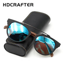 HDCRAFTER Cat Eye Men Women Vintage Wooden Polarized UV400 Sunglasses Sun glasses Coating Lens Driving Eyewear Oculos de sol 2024 - buy cheap