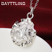 BAYTTLING 18 Inch Silver Color Exquisitely Carved Rose Pendant Necklace For Woman Lady Glamour Wedding Party Gift Jewelry 2024 - buy cheap