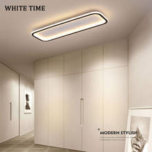 Luminária de teto em preto e branco, design simples, moderna, para sala de estar, quarto, cozinha, sala de jantar, iluminação interna 2024 - compre barato