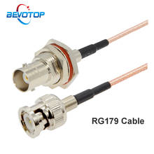 10pcs/lot RG179 Pigtail BNC Male to BNC Female Bulkhead Jack 75Ohm RF Coaxial Extension Cable Jumper for SDI Vedio CCTV Camera 2024 - buy cheap