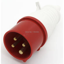 16A 3P E 4 pin 380-415V IP44 014L three phase splashproof industrial plug with cable sleeve 2024 - buy cheap