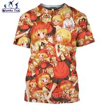 Mamba top camiseta masculina de manga curta, camiseta 3d casual feminina e masculina, camiseta de anime, roupa esportiva fofa de touhou para atividade física 2024 - compre barato