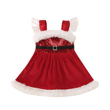 Рождественское платье для маленьких девочек, одежда для детей от 0 до 24 месяцев, на новый год, костюм принцессы для младенцев, рождественский подарок для девочек для малышей для рождественской вечеринки, платье 2024 - купить недорого