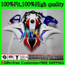 Литья под давлением для HONDA CBR1000 CBR синий белый 1000 RR CC 1000RR 08 109BS образования легкой пены. 3 CBR1000RR 08 09 10 11 2008 2009 2010 2011 обтекатель oem