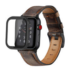 Чехол + ремешок для Apple watch 44 мм, 40 мм, iWatch 42 мм, 38 мм, ремешок для часов Apple watch series 4, 3, 5, se, 6 2024 - купить недорого