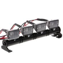 Barra de luz para coche teledirigido, soporte de luces brillantes de techo, 4LED, para Traxxas, Hsp, Redcat, componentes de piezas de juguetes de Control remoto duraderos 2024 - compra barato