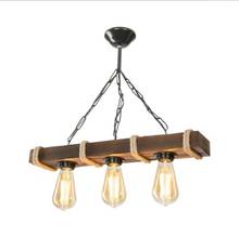 Decorative Nigrum Single 2'li 3'lü Rustic Roped Wooden Chandelier 2024 - купить недорого