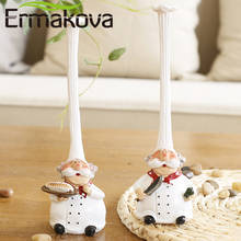 ERMAKOVA 2 Pcs/Set Chef Figurines Kitchen Decoration Cooking Chef Cook Statue Collectible Figurine Resin Decorative Ornament 2024 - buy cheap