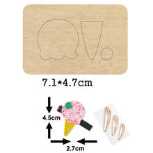 Ice Cream Hair Clip Handwork Hairpin 2020 Cutting Mold Wood Dies Blade Rule Cutter For DIY Headdress Leather Cloth Paper Crafts 2024 - buy cheap