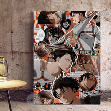 Lienzo de decoración de Anime Levi Attack on Titan, impresiones, póster, imágenes, decoración del hogar, sala de estar, dormitorio, pintura artística 2024 - compra barato