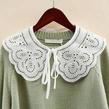 Collar falso blanco de libélula para mujer, gargantilla de Lolita Jacquard Floral de encaje, chal grande, Poncho corto 2024 - compra barato