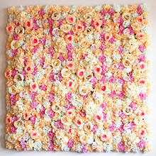 Paneles de flores artificiales para decoración de pared, decoración de boda, flores falsas, Hortensia, 40x60cm 2024 - compra barato