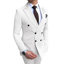 Terno masculino 2 peças, blazer formal feito sob medida, corte slim, casamento, novo, 2021 2024 - compre barato