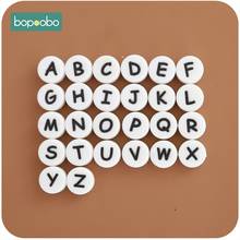 20pc contas de silicone bebê dentição para chocalhos silicone letra pérola mordedor contas alfabeto silicone mordedor bpa livre mastigar brinquedos 2024 - compre barato