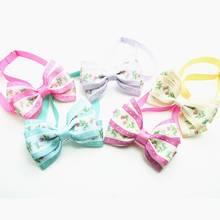 50PC/Lot Flowers Prints Pet Dog Bow Ties Ribbon Cat Dog Bowties Collars Pet Grooming Accessories 2024 - buy cheap