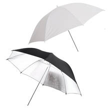 Reflector de luz Flash estroboscópica para estudio fotográfico, paraguas suave negro y plateado, 102 cm/40 pulgadas 2024 - compra barato