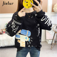 Jielur Loose Print O-neck Sweatshirt Autumn Hoodies Women Slim Pullover Female Long Sleeve Cartoon Korean Winter M-XXL Hoodie 2024 - buy cheap