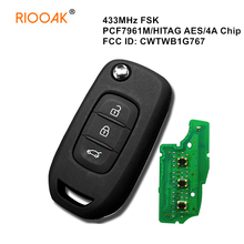 433MHz FSK Remote Flip Car Key Fob for Renault Kadjar Captur Symbol Megane 3 Megane III For Dacia Duster CWTWB1G767 2024 - buy cheap