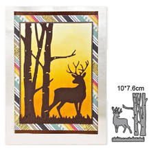 2021 New Metal Dies Christmas Deer Forest Cutting Dies Scrapbooking dies Paper Craft Embossing Die Cut Card Making Stencils dies 2024 - buy cheap