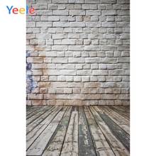 White Brick Wall Wooden Floor Wood Plank Baby Shower Portrait Backdrop Vinyl Photography Background For Photo Studio Photophone 2024 - buy cheap