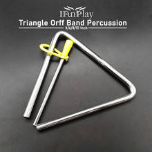 1pc new 5/6/8/10 Inch Triangle Orff Musical Instruments Band Percussion Educational Musical Triangolo For Children 2024 - buy cheap
