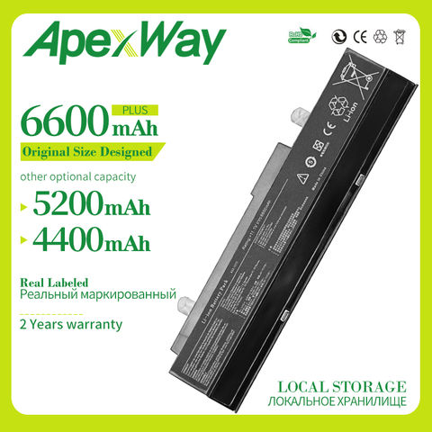 Apexway 11.1V Black Laptop battery For Asus Eee PC 1015 1015P 1015PE 1016 1016P 1215 A31-1015 A32-1015 AL31-1015 PL32-1015 2022 - buy cheap