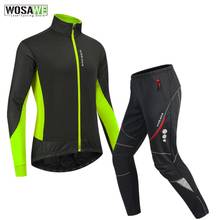 WOSAWE Winter Thermal Fleece Cycling Jacket Long Set Windproof MTB Cycle Clothing Sportswear Mountain Bike Clothes Suit 2024 - buy cheap