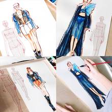 Fashion Ruler Fashion Line Drawing Human Dynamic Template for Cloth Rendering School Student Drawing 2024 - buy cheap