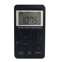 Mini Radio portátil de mano Digital AM FM USB TF reproductor de MP3 altavoz recargable 2024 - compra barato