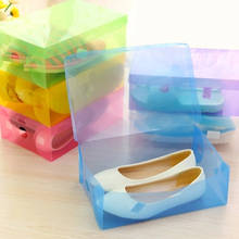 Clear Plastic Shoes Storage Box Children/Women/Men Transparent Shoes Organizer Folding Shoes Case Holder Home Organizer 2024 - buy cheap