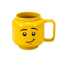 Креативная кружка Lego с желтым смайликом, мультяшная чашка, молочный кофе, керамический держатель для питьевой воды, модный подарок 2024 - купить недорого