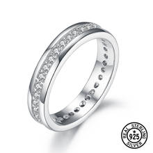 925 серебряные кольца для женщин канал чистым Цирконом Свадебные кольца обручальные кольца юбилей, хорошее ювелирное изделие 2024 - купить недорого
