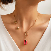 Tocona colar boêmio com pingente de concha, para mulheres cor dourada liga de metal corrente gargantilha verão presente jóias 14047 2024 - compre barato
