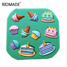 Ice Cream Cakes Silicone Mold Fondant Mold Cake Decoration Tools Pastry Chocolate Dessert Gummy Kitchen Baking F0132DG 2024 - buy cheap