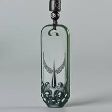 Wonderful Bottle Green Jade Pendant Carven Beast Pi Xiu Amulet Lucky Hanging Talisman 2024 - buy cheap