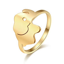 DOTIFI для женщин кольцо из нержавеющей стали 316L минималистский дизайн милые животные слон вечерние подарок E31 2024 - купить недорого