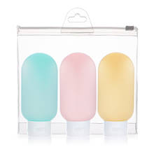 3pc 60ml Portable Silicone Refillable Bottle Empty Travel Packing Press For Lotion Shampoo Cosmetic Squeeze Containers 2024 - buy cheap