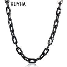 Stainless Steel Chain Necklace for Men Women Link Chain Black/Gold/Silver/Gold&Silver Color Thick Choker Fashion Male Jewelry 2024 - buy cheap