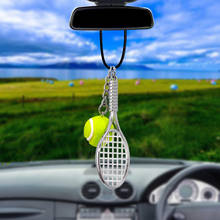 Cars Accessories Gifts Car Pendant Rearview Mirror Racket Tennis Ball Decoration Interior Hanging Ornaments Auto-Styling 2024 - buy cheap