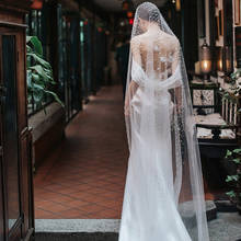 2M Length Pearls Wedding Veil Tulle 1T White Bridal Veil Elegant Bride Veil Ivory Bridal Party Veils With Comb 2024 - buy cheap