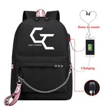 Hot Anime Boys Girls USB Fashion Backpack Kids Teens School Bags Bookbag Cartoon Guilty Crown Travel Shoulder Bags 2024 - buy cheap