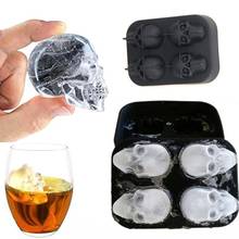 Ice Cube Maker Tray 3D Skull Silicone Mold Candy Cake Pudding Chocolate Molds Easy-Release Square Shape Ice Cube Trays Molds^1 2024 - buy cheap